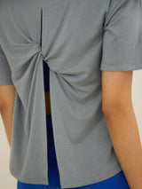 Softive Back Twist Short Sleeve Top