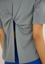 Softive Back Twist Short Sleeve Top
