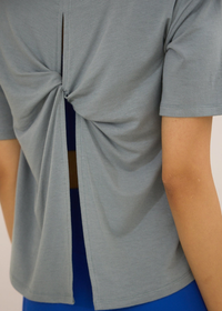 Softive Back Twist Short Sleeve Top