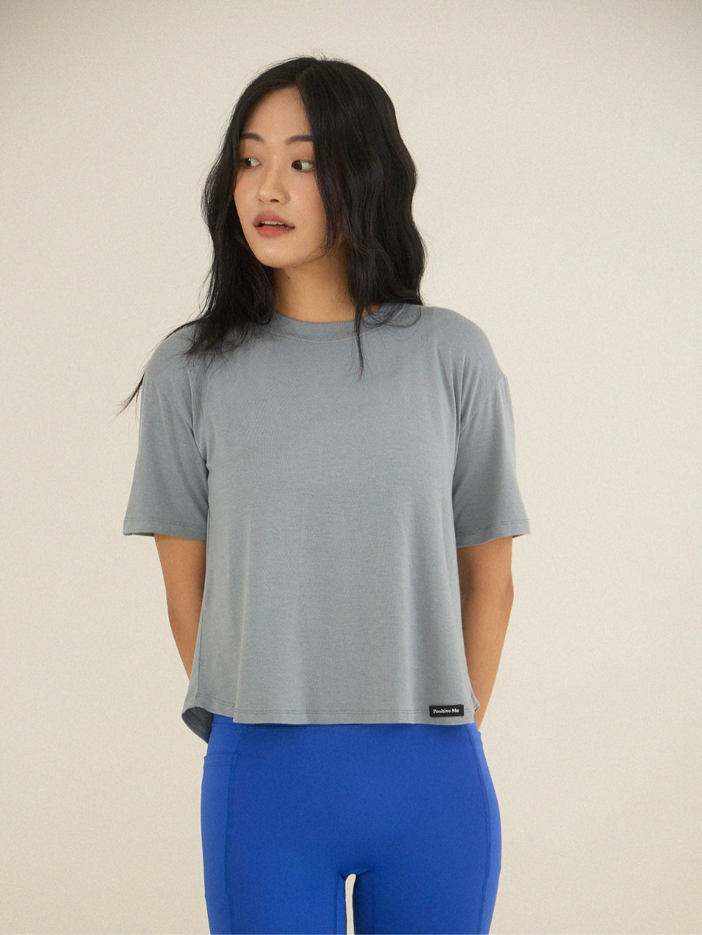 Softive Back Twist Short Sleeve Top